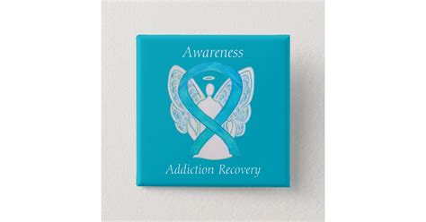 Addiction Recovery Awareness Ribbon Angel Pin