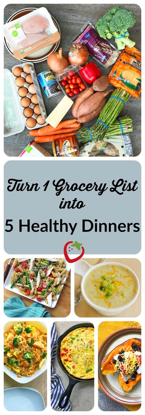 Get inspired with our best ever dinner recipes. Turn One Grocery List into Five Healthy Dinners | Healthy ...