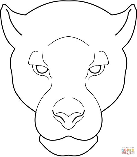 Leopard Face coloring page | Free Printable Coloring Pages