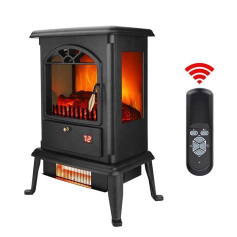 Zokop 22 Freestanding Electric Fireplace Space Heater 3d Flame Remote