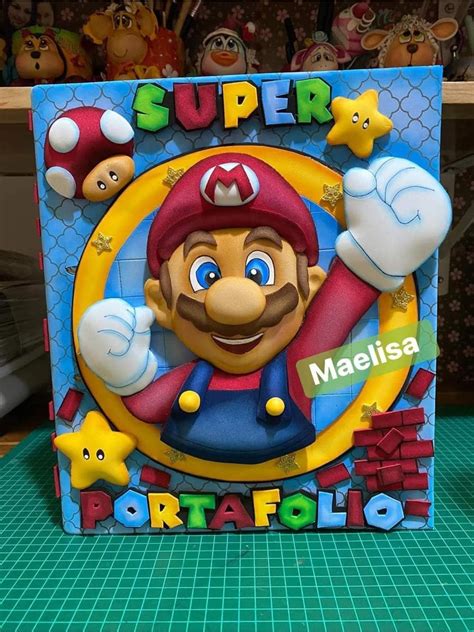 Super Mario Capa De Caderno Em Eva Diy Com Molde Pronto Para Imprimir