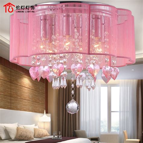 Want to light up your little one's room? Crystal Ceiling pink warm interior lighting LED lighting ...