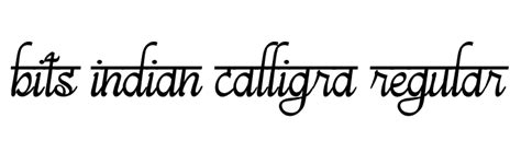 bits indian calligra Regular Font - FFonts.net