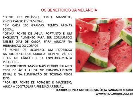 Os BenefÍcios Da Melancia