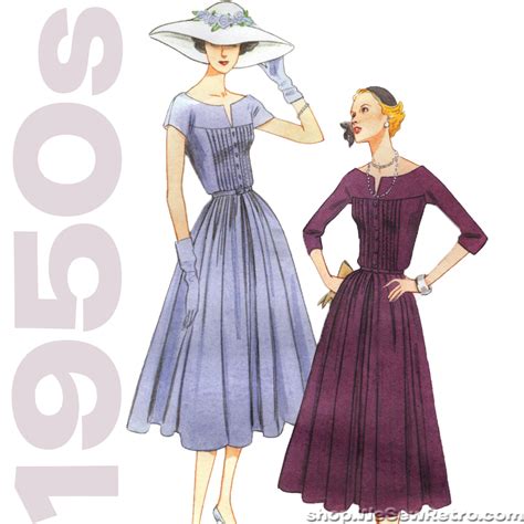 V1044 Vintage Vogue 1044 Out Of Print 1950 Dress Sewing Pattern