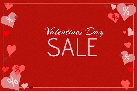 Valentines Day Special Sale Red Landscape Poster Template Postermywall