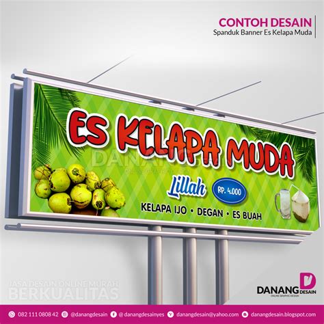 Contoh Desain Spanduk Banner Es Kelapa Muda Contoh Desain Banner Spanduk