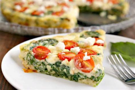Spinach Tomato And Feta Crustless Quiche Kylee Cooks