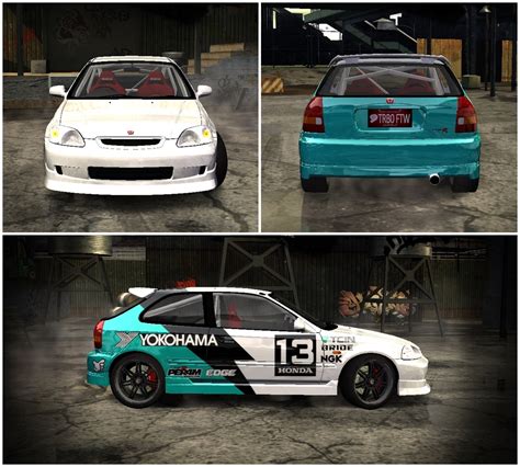This is the latest appearance of the civic type r from the madhouse known as garage work. Need For Speed Most Wanted Honda Civic EK9 Type R Vinyls ...