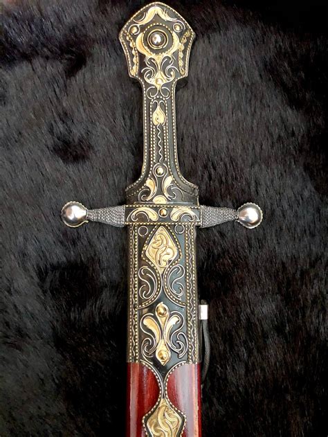 Handmade Vintage Caucasian Georgian Dagger Sword With Wood And Etsy