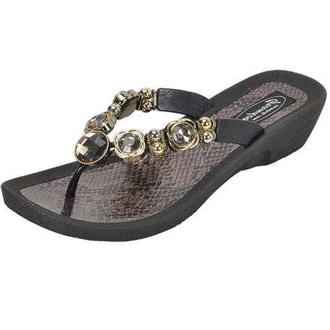Grandco Sandals Viper 28214 Jeweled And Beaded Sandals For Women