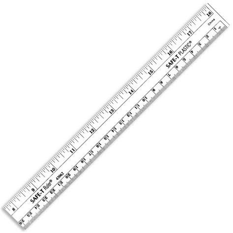 Safe T Flat Flexible Clear Ruler 18in45cm Learning Resources