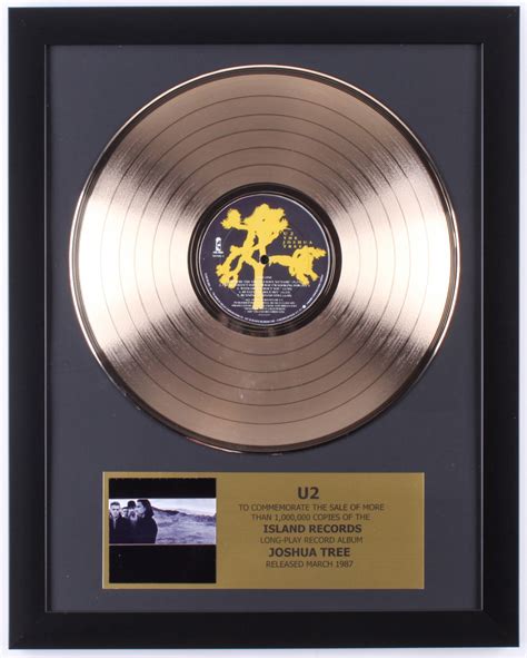 U2 Custom Framed 1575x195 Gold Plated The Joshua Tree Record Album