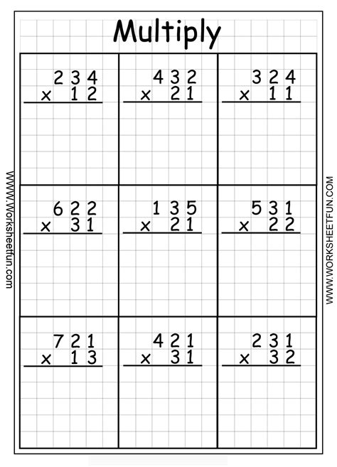 Multiplication Worksheet Printable Pdf