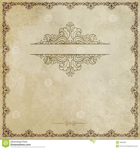 Old Grunge Paper With Decorative Border Stock Image