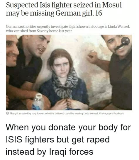 suspected isis fighter seized in mosul may be missing german girl 16 german authorities urgently