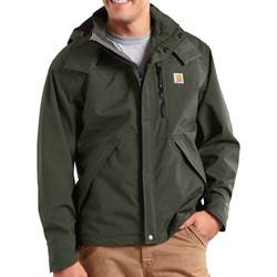 Carhartt Mens Shoreline Rain Jacket Olive 2xltall Style Model