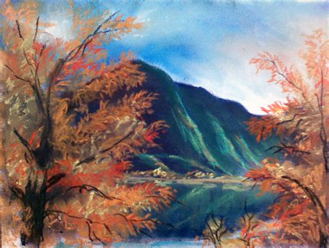 Pencil and Canvas: September 2011 A soft pastel landscape tutorial for beginners of a forest sunset.