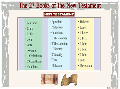The 27 Books Of The New Testament New Testament Bible Study Bible