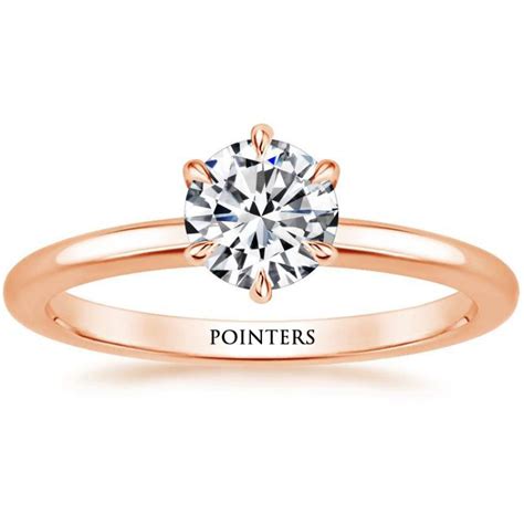 K Rose Gold Six Prong Ophelia Engagement Ring Pointers Jewellers Fine Jewelry Retailer In