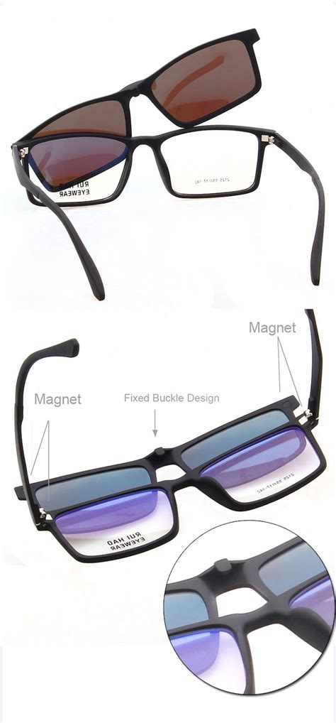 polarized magnetic sunglasses clipon blue sun glasses tr90 frame shade oculos uv ebay
