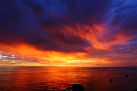Sunset Over The Pacific Ocean 5k Retina Ultra Hd Wallpaper