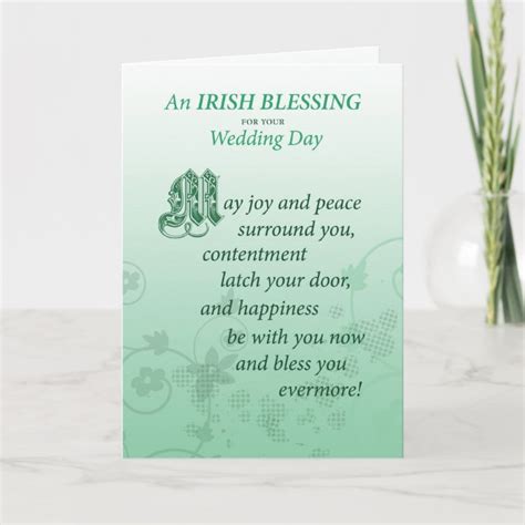 Irish Wedding Blessing Congratulations Card