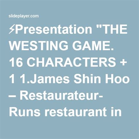 The Westing Game Ppt Video Online Download
