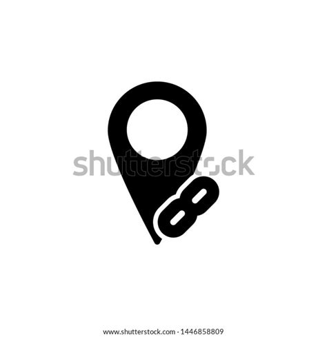 Link Location Icon Simple Glyph Flat Stock Illustration 1446858809