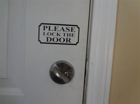 2 Please Lock The Door Decal Sign Wall Diy And Save Door Vinyl Etsy