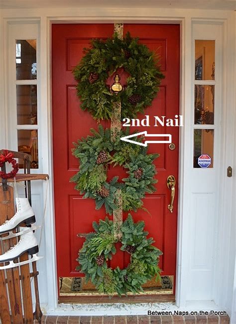 Christmas Door Ideas Decorate With Triple Wreaths