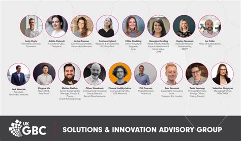 Ukgbc Forms New Solutions And Innovation Advisory Group Ukgbc Uk
