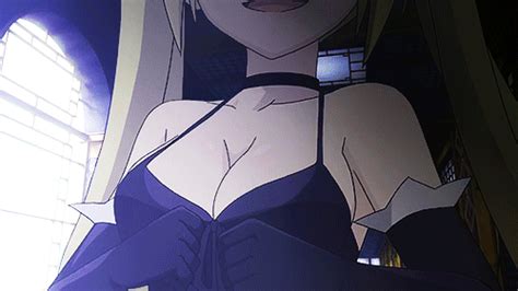 Rule 34 Animated Blonde Hair Blush Breasts Cleavage Female Gloves