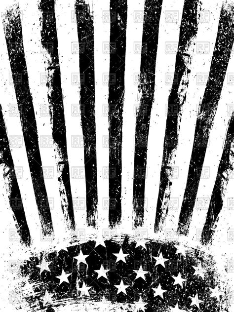 American Flag Vector Black And White At Getdrawings Free Download