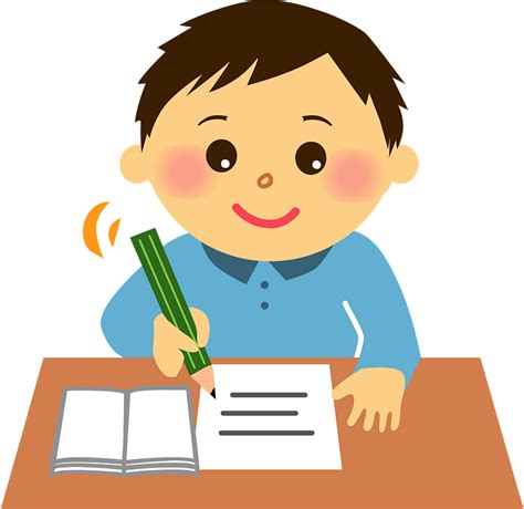 Boy Studying Clipart Black And White