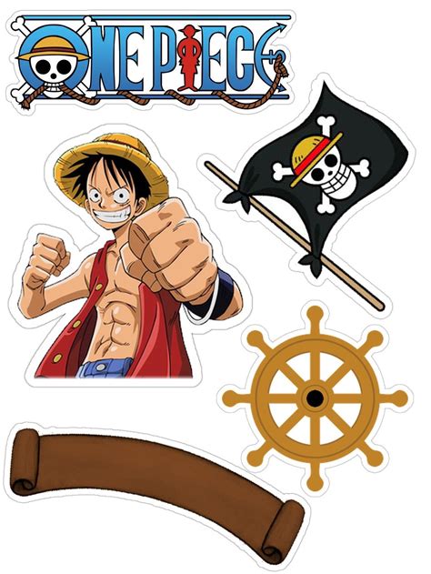 Topper One Piece Luffy Designer Cakes 14th Birthday One Piece Luffy