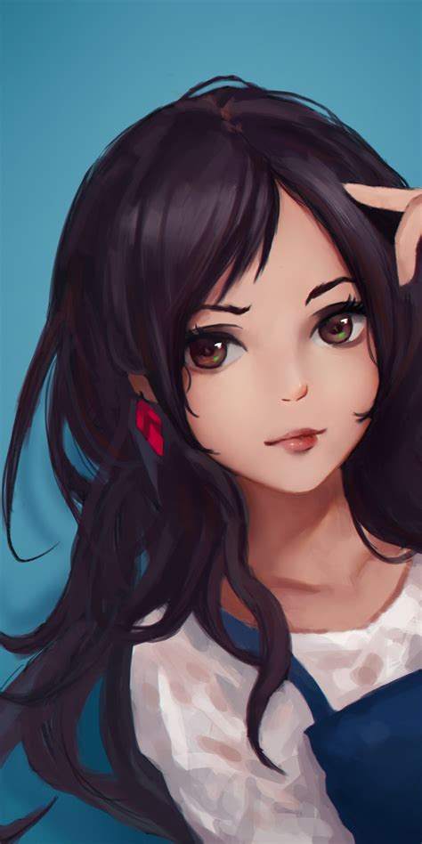 Original Anime Girl Cute And Beautiful 1080x2160 Wallpaper Brown