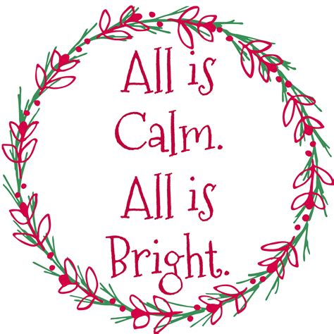 All Is Calm All Is Bright Christmas Free Printable What Meegan Makes