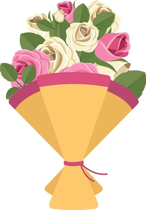 Flower Bouquet Clipart Design Illustration 9391628 Png
