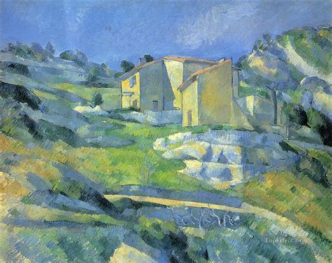 Houses At The Lestaque Paul Cezanne Mountain Painting In Oil For Sale