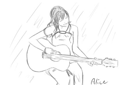 Girl Singing With A Guitar By Kittyangelz3 On Deviantart
