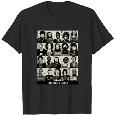 Jailhouse rock music t shirt legends mugshots t shirt – Artofit