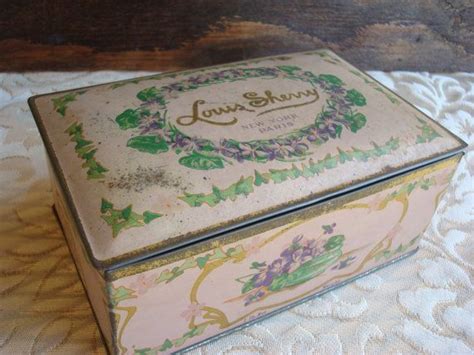 Vintage Old Louis Sherry Candy Tin Box Antique Metal Tin With Etsy