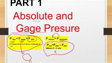 Chapter 2 Part 1 Absolute Pressure And Relationship Between Elevation And