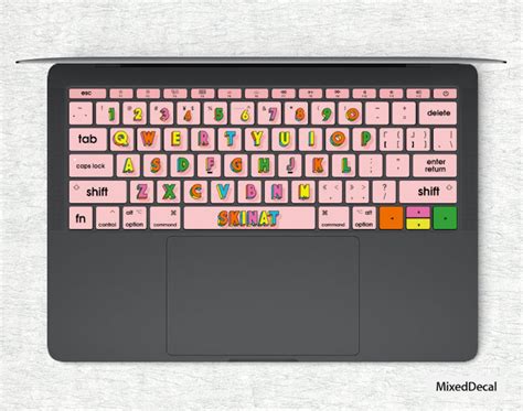 Pink Building Blocks Keyboard Stickers Laptop Keyboard Cover Vinyl