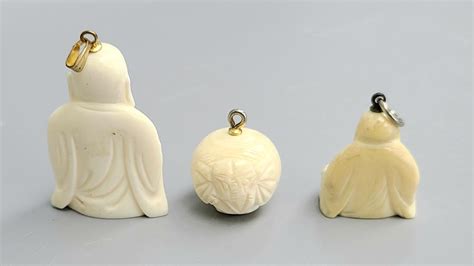 Sold Price Antique Chinese Hand Carved Ivory Color Buddha Figurines