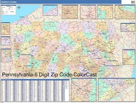 Buy Pennsylvania Zip Code Map Zip Code Map Map Postal Code Map Images