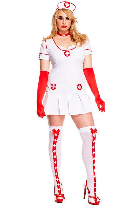 plus size pink nurse halloween costume spicy lingerie