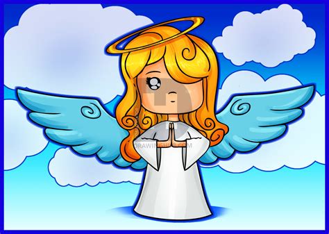 How To Draw A Cartoon Angel Step By Step Drawing Guide