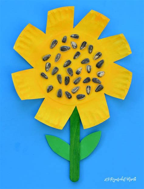 Paper Plate Sunflower Craft The Resourceful Mama Sunflower Crafts